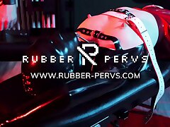 Solo Gasmask Games in the Rubber Medical center Part 2 - the Fucking-machine