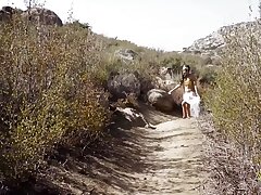 Arab queen ravaging with her boyfriend in different positions outdoors