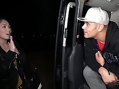 Taut Japanese Pussy Stretched and Jizzed in the Pick Up Van