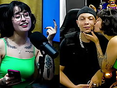 Martina Oliveira Evaluates Ruan's Big Cock, she got crazy watching it! - Podcast Pápum no Barraco! Finish ON SHEER - XV Crimson