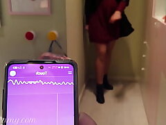 Public Remote Vibrator In the Mall - I manage the labia with lush - MissCreamy