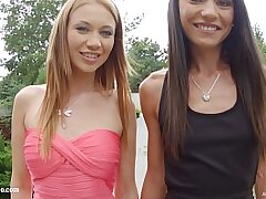 Lindsey Olsen and Nataly Gold in hot creampie three way gig All inward