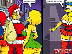 Christmas Present! Giving his wife as a gift to beggars! The Simptoons, Simpsons Hentai