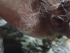 Risky outdoor at the mountains with wooly stranger's pussy female till creampie without love glove 4k 60fps