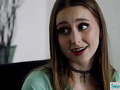 Blonde lesbian teens Emma Sirus and Kay Cute beaver licking