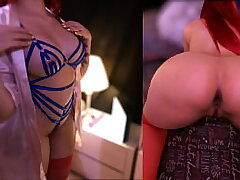 Super-sexy Busty Stripping in Front of the Mirror, Super-sexy Caboose and Tits.