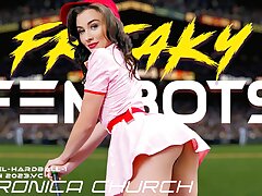 Fuck-a-thon Robot Veronica Church Teaches Inexperienced Fellow How To Make It To 3rd Base - Bizarre Fembots