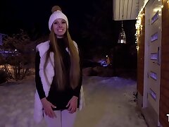 Hot gal Kinuski Kakku from Finland takes anal