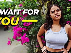 VALENTINA Super hot - THE Colombian brunette Latina with a big bum waits for her stepbrother to fuck him at home