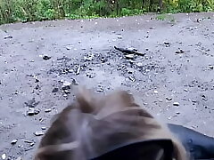 I gave the stud a stellar oral in nature in a public place. He was highly pleased! - Point of view HOMEMADE OUTDOOR