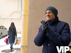 DEBT4k. Candy Kay husband allows debt collector to taste her taut fuck-holes