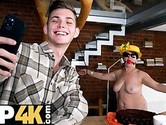 SHAME4K. Cake is a birthday introduce for Scarlett but pussy-fuck is much sweeter
