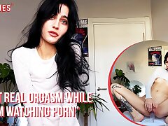Ersties - Hot Babe Masturbates With a Fake penis While Eyeing Pornography
