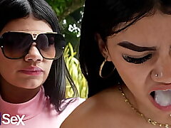 young Colombian nymph doesn't like spooge and completes up guzzling it with disgust