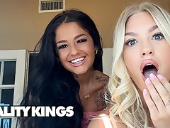 REALITY KINGS - Jazlyn Ray Meditates While Ryan Reid Is Attempting To Get Her Attention By Getting Bare