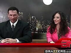 Brazzers - Big Tits at Work - Fuck The News scene starring Ariella Ferrera, Nikki Sexx and John Str