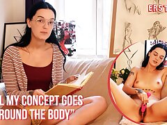 Ersties - Pinko Masturbates With a Vibrator While Reading Her Writings