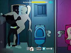 Fuckerman - Assfuck shag Prostitute in Bar Bathroom - 2D Cartoon Animated Porn