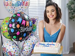 Sis Likes Me - Sweet Stepsister Aria Valencia Gives Stepbro A Lewd Birthday Blowjob