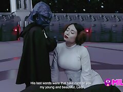 Parody Star wars: Master YODA fucks the hot goddess Leia