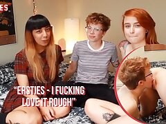 Ersties - Super-hot 3 way with a Belt cock