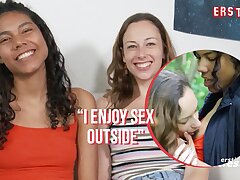Ersties - Hot All girl Mates Have Fuck-a-thon In a Public Place