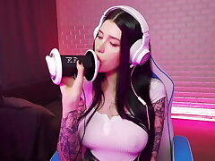 Orgasmic Asmr Fabulous Stunner Licking and Sucking.