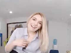 Busting Secretary's Naughty Actions Earns Her A Jizz On Her Pussy