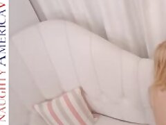 Blue-eyed Stripper Lustfully Adores A Naughty Man's Throbbing Cock