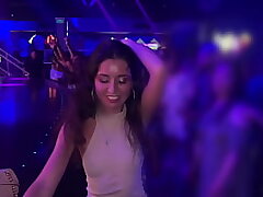 Boinked cutie in all fuck holes in the wc of a nightclub