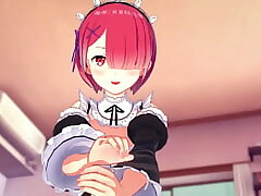 Enjoying Ram rails you in romantic atmosphere - Re Zero