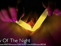 Watch this scorching blond ram glowsticks in her cootchie and ass
