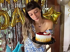 THE Hottest BIRTHDAY SURPRISE a real dick providing me until my ass is filled with milk - SPOILER