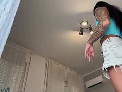 Behind-the-scenes of a Splendid Undergarments Attempt on Haul which will turn into Faux Porn Casting with a Tight Poon Petite Dark-haired