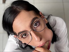 Aspiring secretary does EVERYTHING necessary to win the job - Alicia Trece (anal solo)