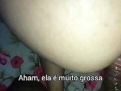 Cheating encouraging wife to take cock in ass, talented eater