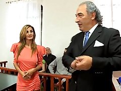 These beautiful sluts get boinked in front of the judge in court