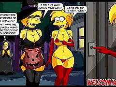 Off the hook Halloween Night! Simpsons Porn! Simptoons!