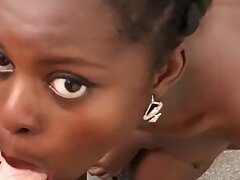 Ebony girl picked up in launderette for anal fuck-a-thon