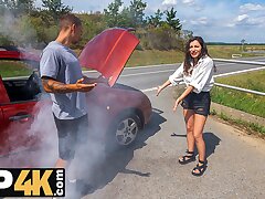 VIP4K. Pretty brown-haired loves to rail bikes and enormous cocks. Super-steamy sex with George Uhl & Helina Dream
