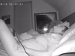 MILF Jackhammers Love button Before Bed Spy Cam