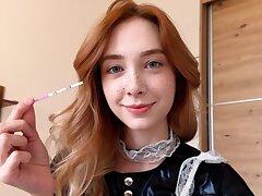 What to do if your maid is pregnant after a creampie? Penetrate her rock-hard again! - Loly Nebel