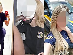 Scorching police officer leaked online giving her backside