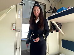 Instruct Conductor Fucks with Passenger and Gladfully Torn up Him the Entire Journey
