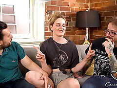 Charlie Forde Got Dicked In 3some! Lucky David & Alex Spunk On Her!