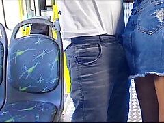 Young student gets fumbled on the bus!