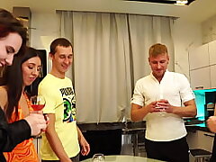 Schoolgirls Feast Fresh Years Eve At Party And Fuck Gangbang
