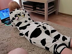 Assfuck teen in ultra-cute onesie pajama EstieKay