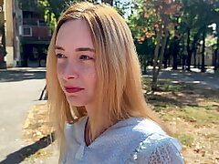 I faced a nice student on the street and fucked her on the same day!