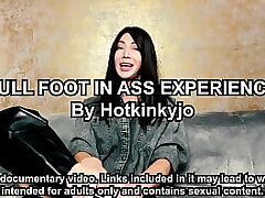 HOTKINKYJO Utter FOOT IN Backside Practice - SELF DOCUMENTARY